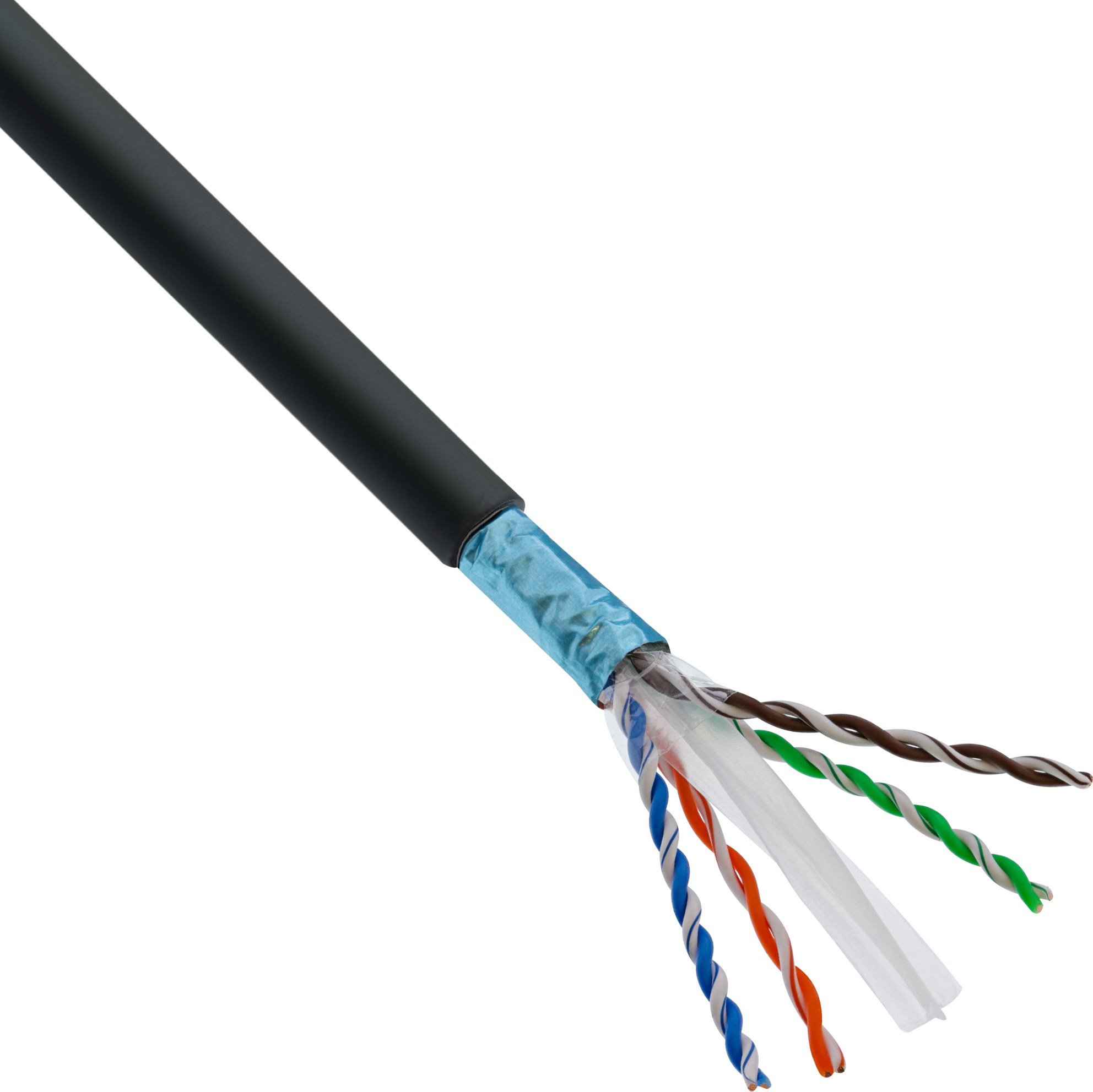 Kabllo rrjeti InLine Patch, Cat.6A U/UTP, 60m, bakër AWG23, i zi
