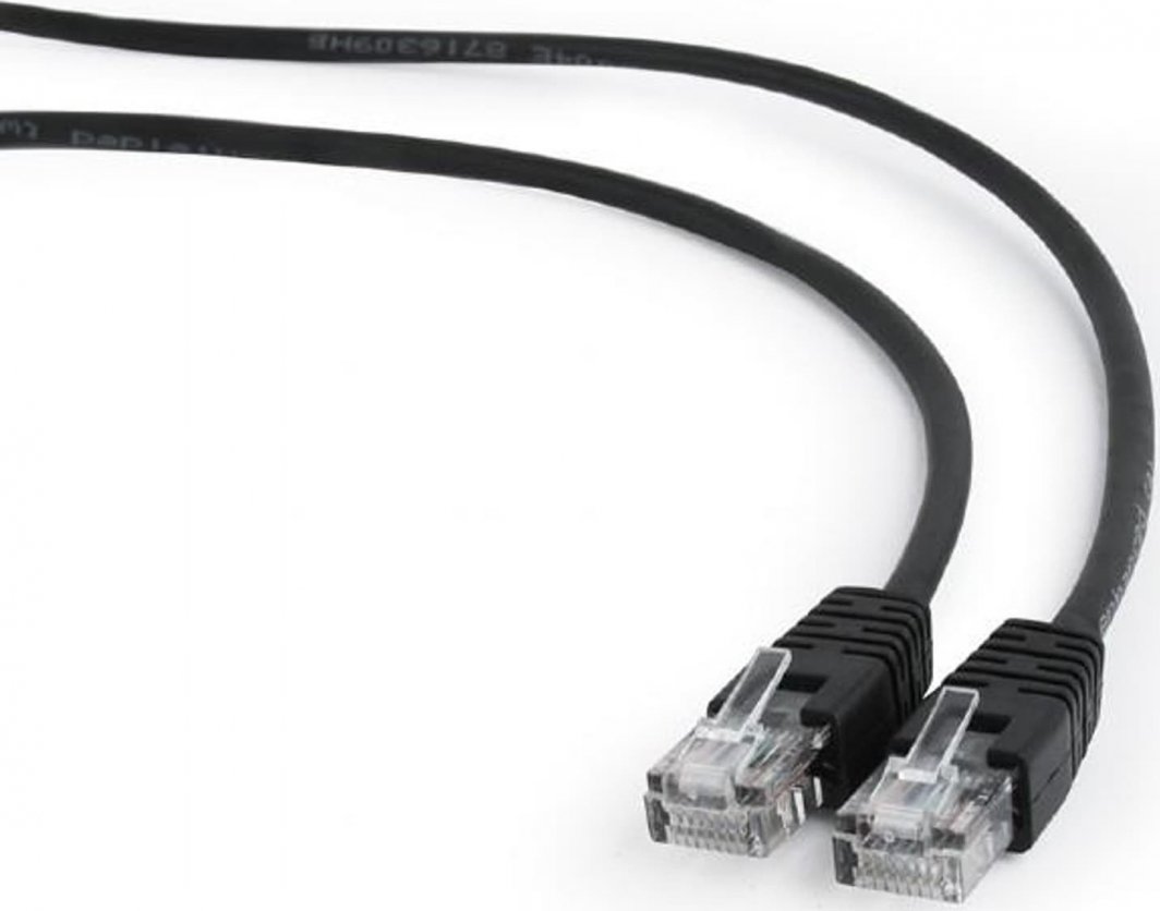 Kabllo Gembird PP12-7.5M/BK, Cat. 5e, Patch cord RJ-45, 7.5 m, e zezë