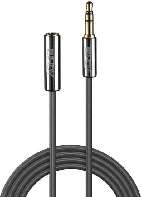 Kabllo audio Lindy 35330, Jack 3.5mm në Jack 3.5mm, 5m, argjend