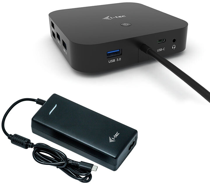Docking station i-tec USB-C Dual Display me Power Delivery 100 W + karikues universal 112 W