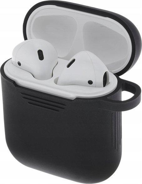 Mbrojtëse silikoni për AirPods Deltaco, për gjeneratën 1 dhe 2, e zezë