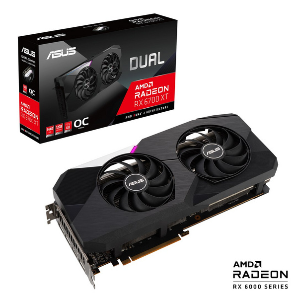 Kартичка графичка Asus RX Radeon 6700 XT Dual, 12GB GDDR6