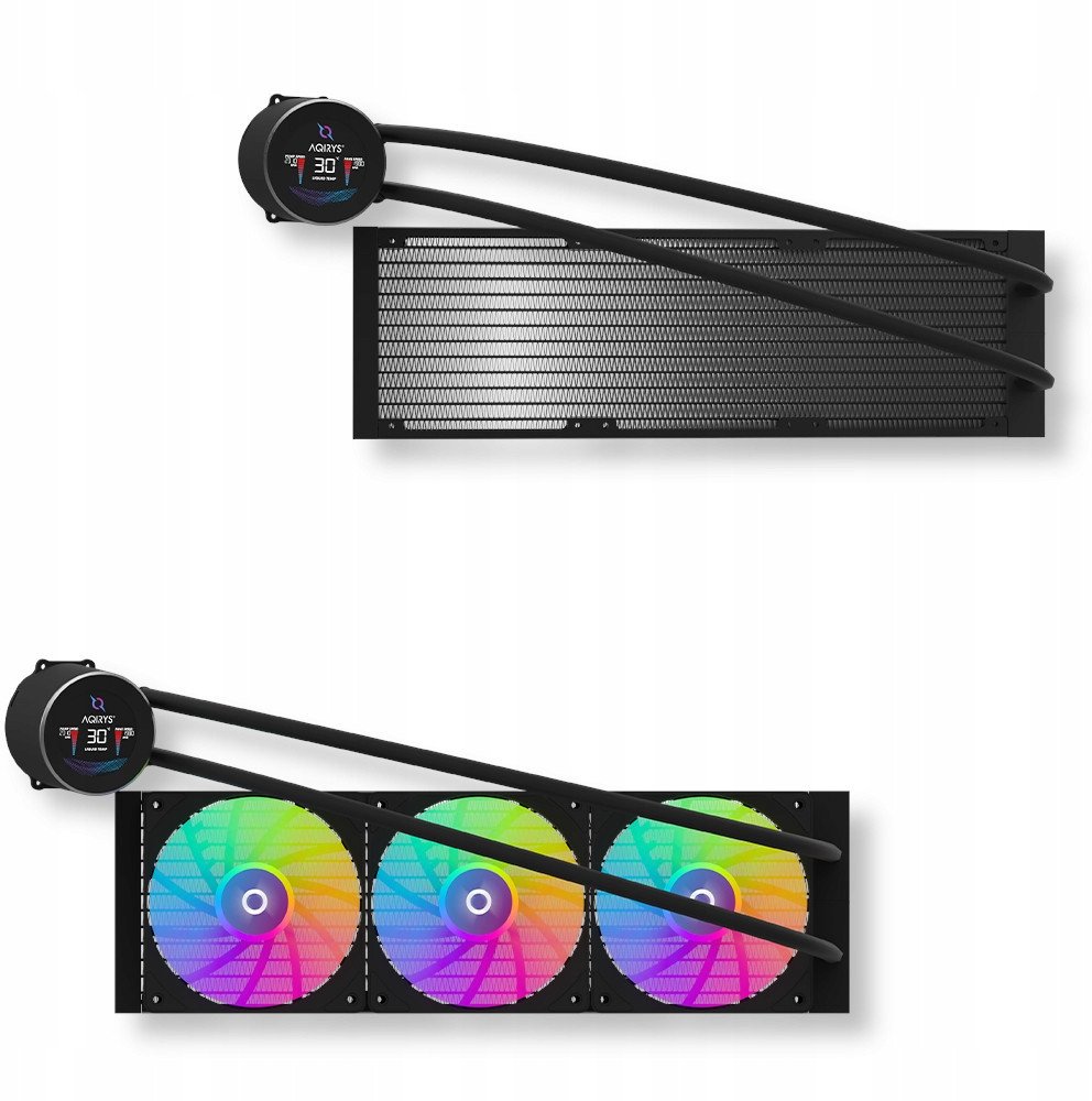 Ftohës procesori AQYRIS HYDRA 360 AIO, radiator 360mm, 3 ventilatorë ARGB, i zi