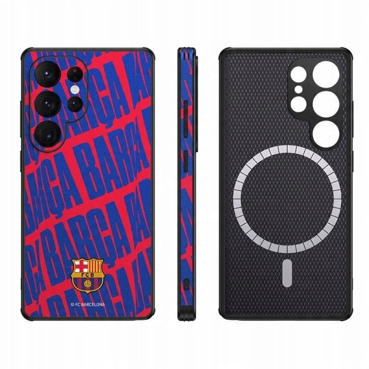 Mbulesë magnetike telefoni OCPC FCB Mag, për Samsung Galaxy S25 Ultra, suport i integruar, e zezë