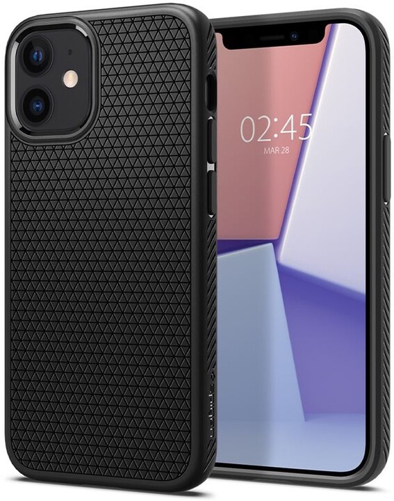 Mbrojtëse Spigen Liquid Air për iPhone 12 mini, e zezë