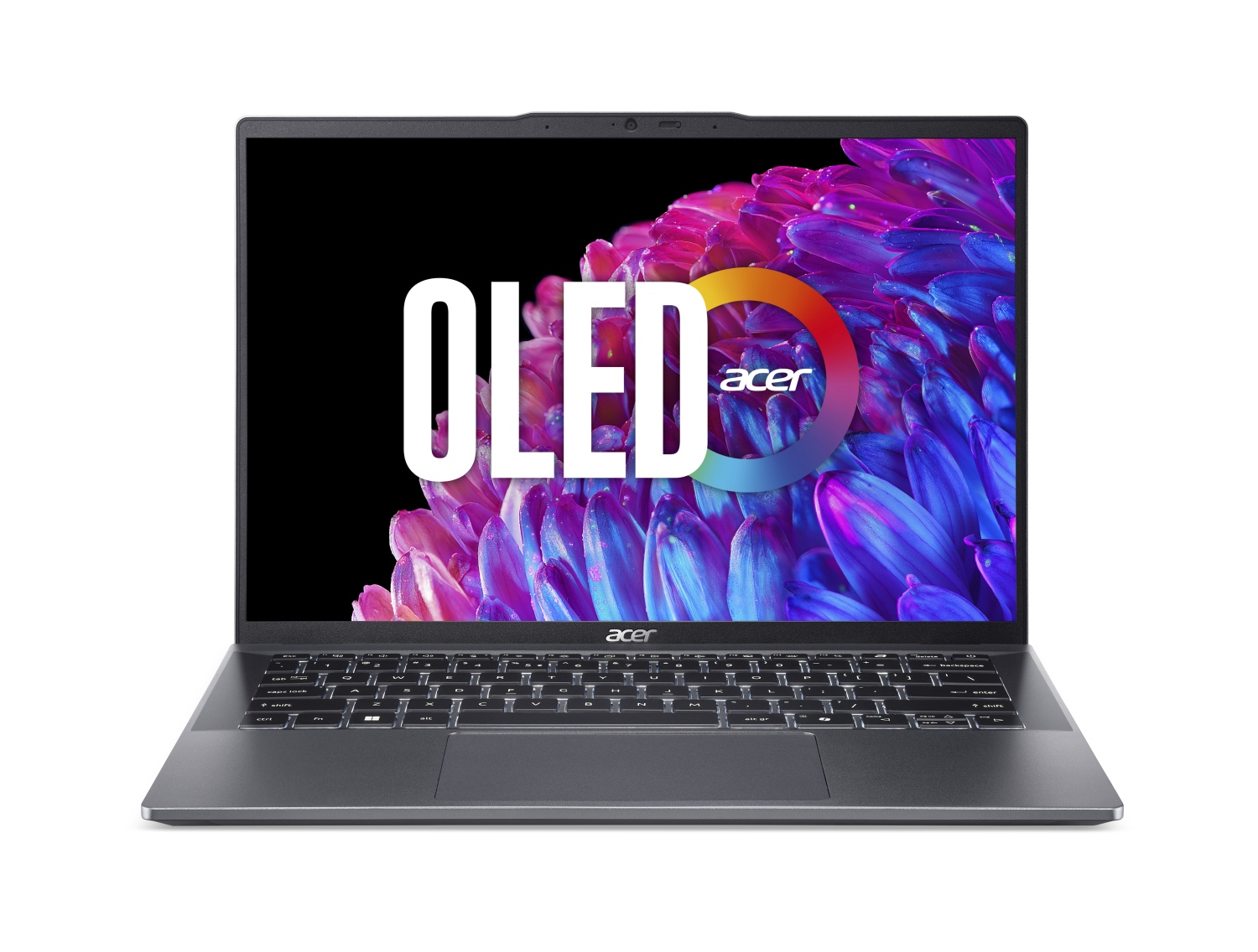 Laptop ACER Swift Go 14 SFG14-63, Ryzen 7-8845HS, 14" WQ2.8K OLED, 32GB, 1TB SSD, i hirtë