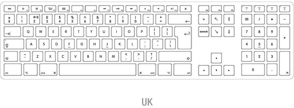 Tastierë Matias FK418BTB-UK, wireless, UK, e argjendtë