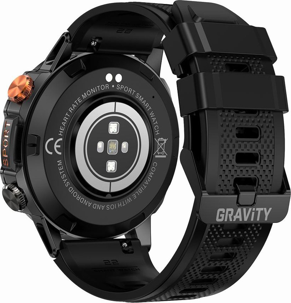 Smartwatch Gravity GT20-6, ekran 1.43" AMOLED, Bluetooth 5.0, green camo