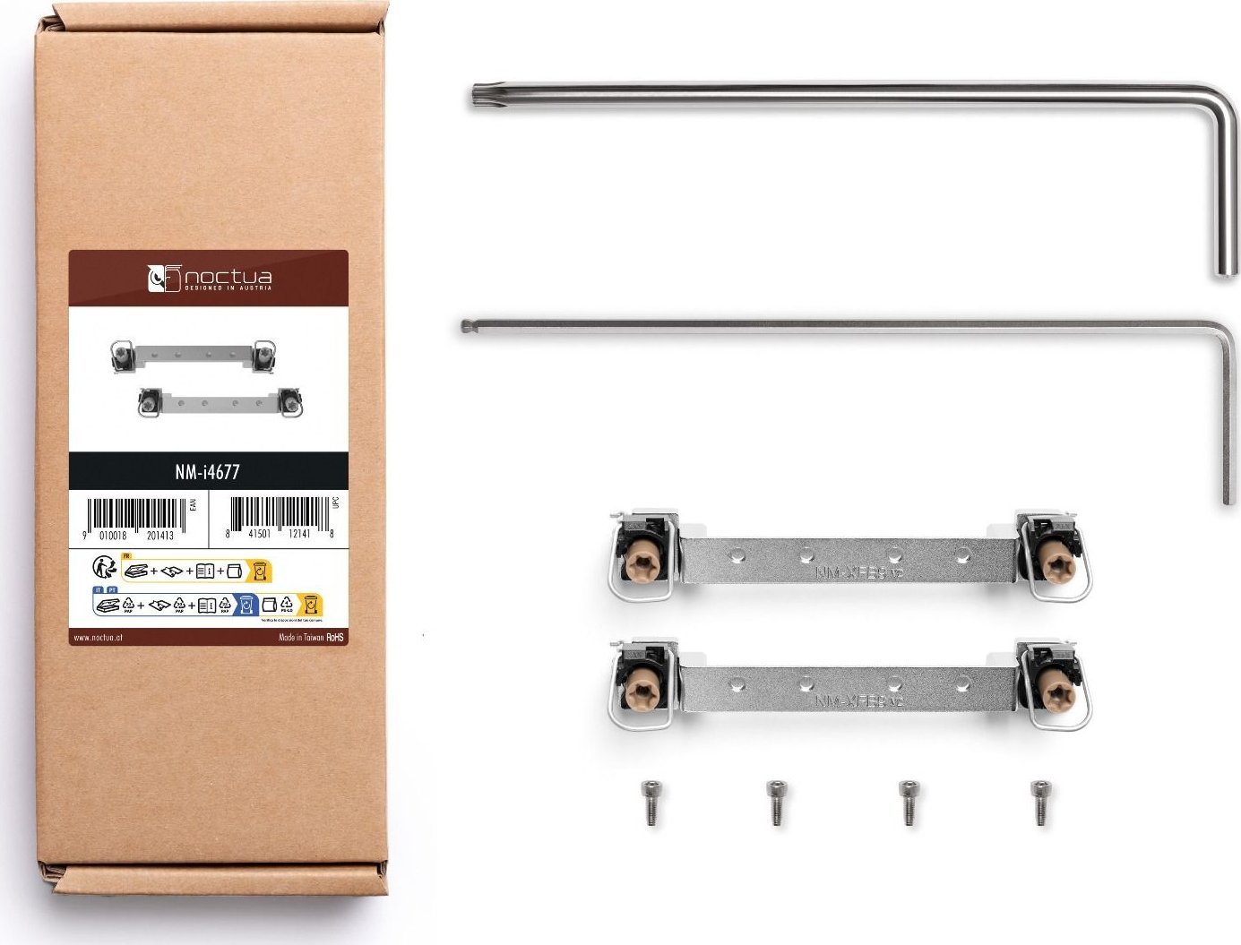 Set montimi për ftohës procesori Noctua NM-i4677, LGA 4677, argjendtë