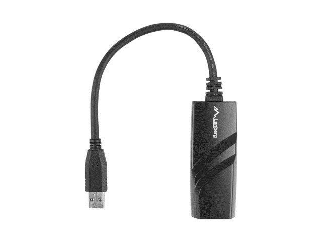 Përshtatës rrjeti Lanberg, USB-A në RJ45, USB 3.0, Gigabit Ethernet, 1000Mbps, i zi