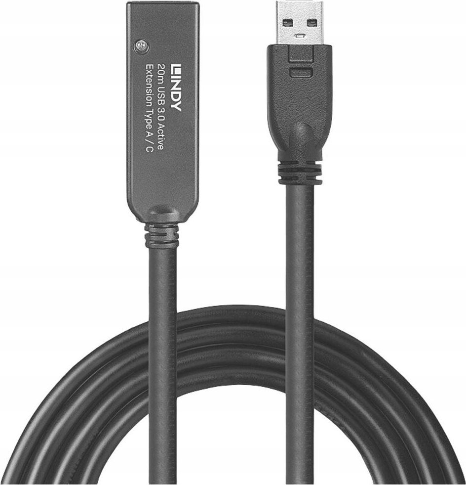 Kabllo zgjatëse USB Lindy, 20m, USB 3.0, Type A në Type C