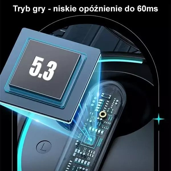 Kufje pa tel Usams TWS XJ13, Bluetooth 5.3, 30 orë, të zeza