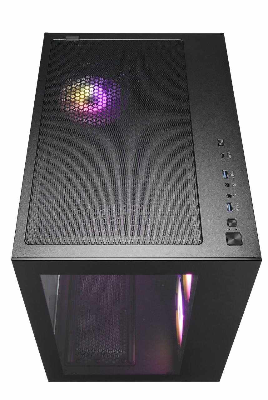 Kutia kompjuterike FSP Fortron CMT380, MIDI ATX, për desktop, e zezë