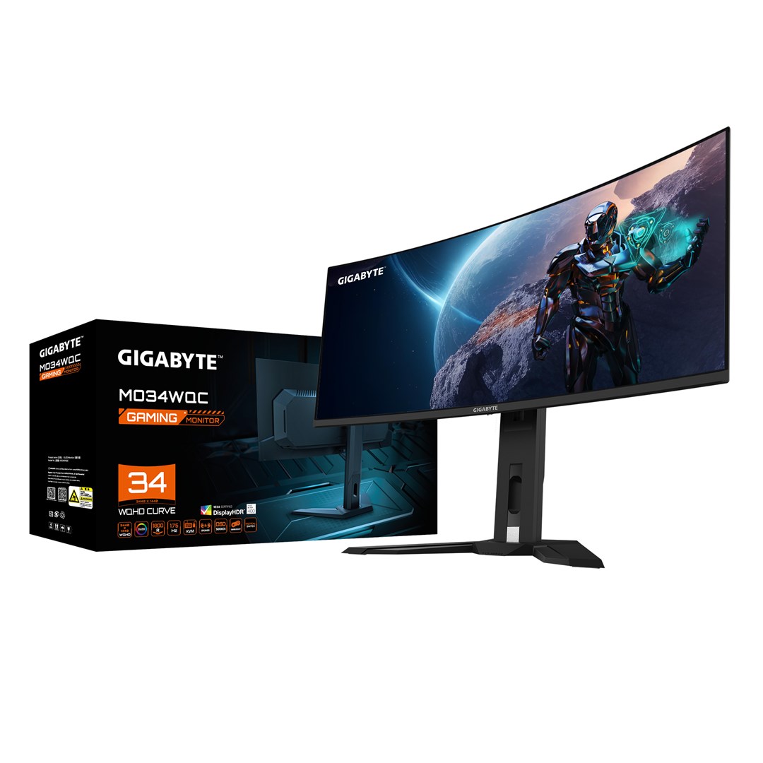 Monitor GIGABYTE MO34WQC, 34", WQHD OLED, 175 Hz, i zi