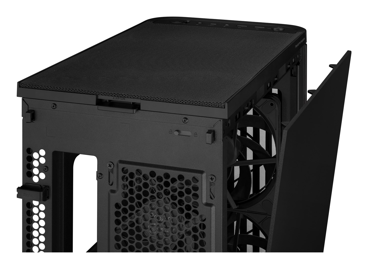 Kasa PC ASUS ProArt PA401 Wood Edition, mid tower, panel metalik, e zezë
