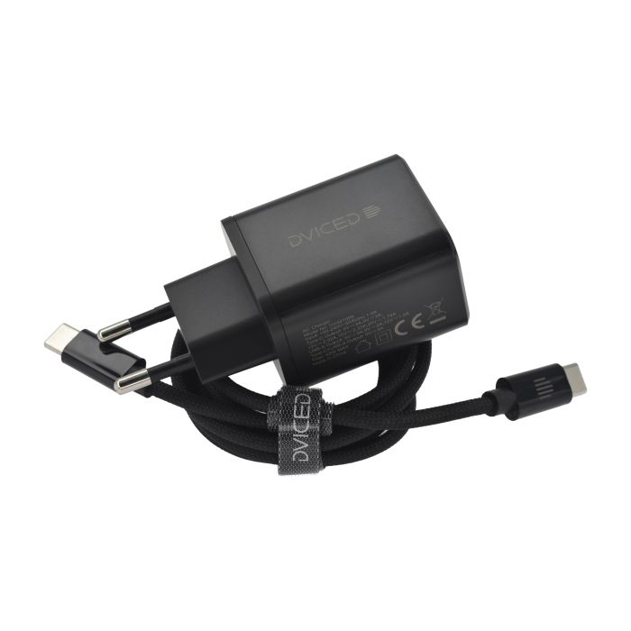 Dviced Wall Charger 35W GaN 1 USB-A, 1 USB-C EU W Cable, Black