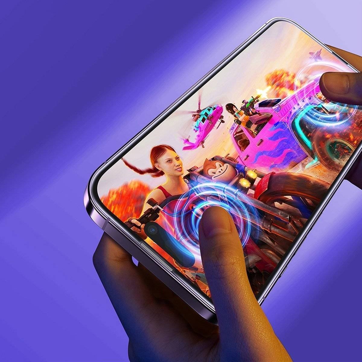 Mbrojtës ekrani Baseus Tempered Glass, 0.3mm, anti-pluhur, për iPhone 14 Pro