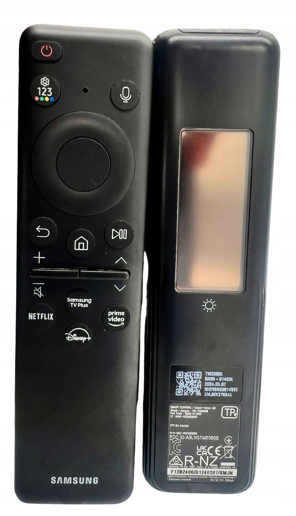 Telekomandë Samsung Remocon Eco Smart Control 2024, karikim solar, origjinale, e zezë