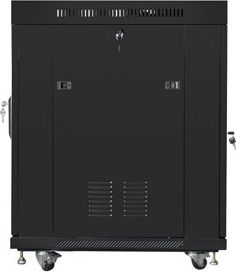 Kabinet rrjeti Lanberg Standing 19" 15U, deri 800kg, me ventilatorë, i zi