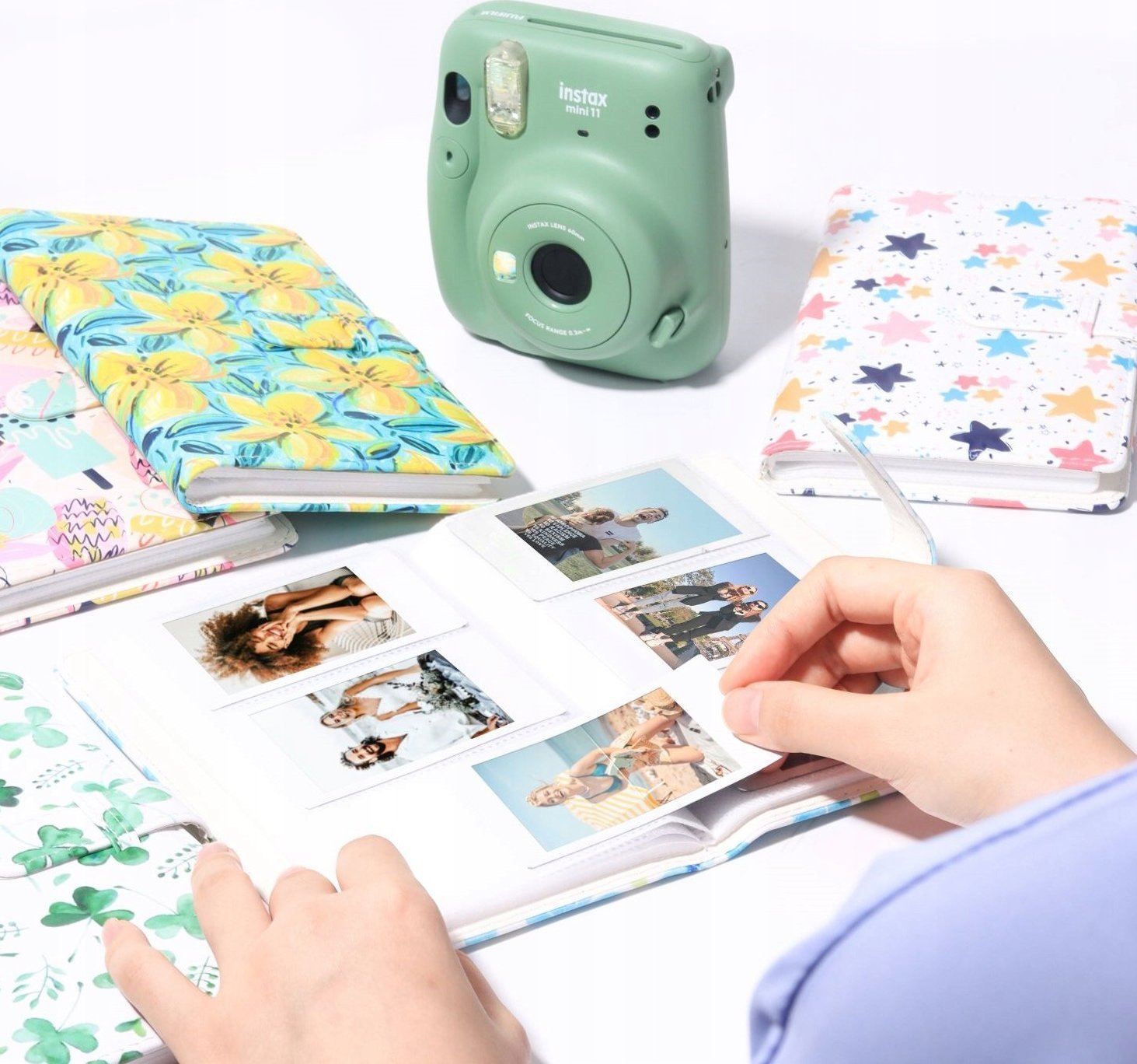 Album fotografik LoveInstant, 96 foto, për Fujifilm Instax Mini, me lule daffodils