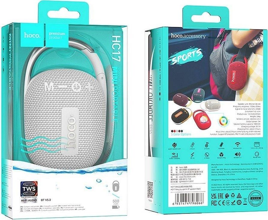 Altoparlant Bluetooth Hoco HC17, 5W, 500mAh, gri