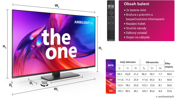 Televizor Philips 65PUS8818, 65" (164cm), 4K UHD, i zi