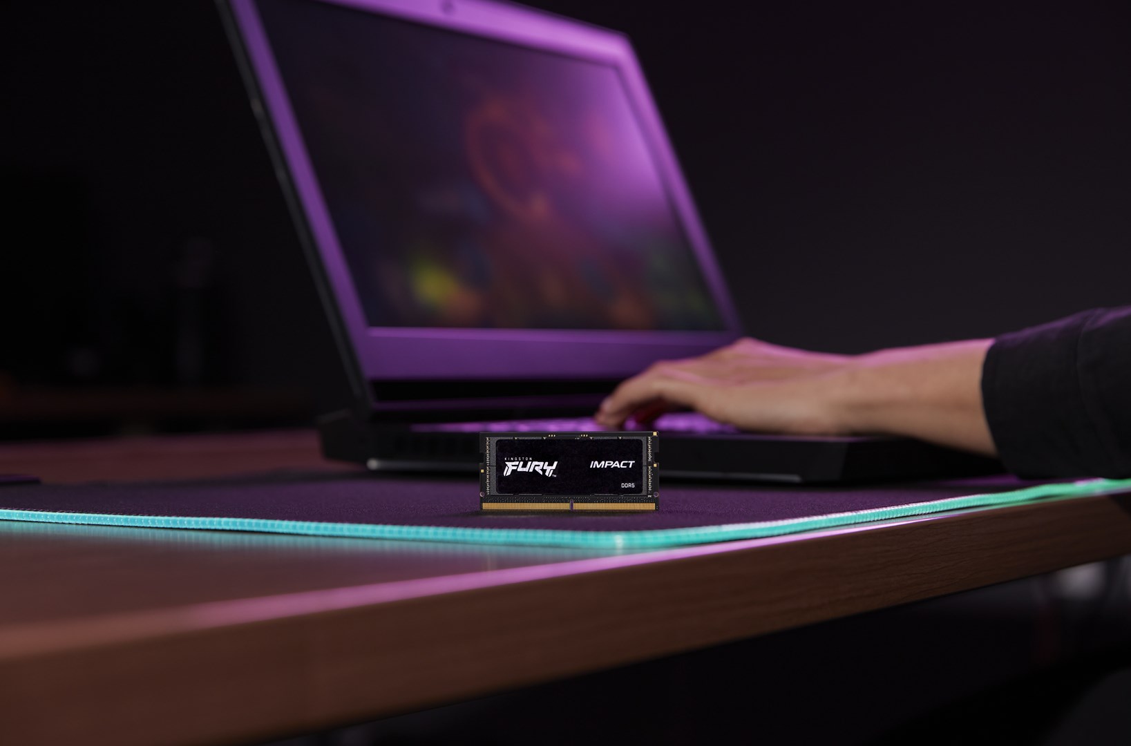 Memorie Kingston FURY Impact 16GB DDR5, 4800MT/s, SODIMM CL38, e zezë