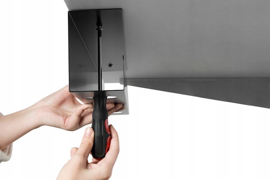 Kanal kabllosh Digitus Cable Management Channel, metalik, për montim nën tavolinë, i zi