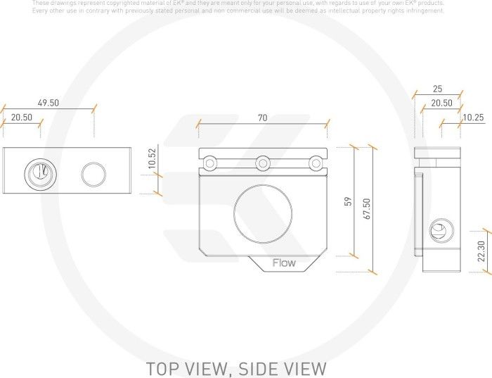 Indikator rrjedhjeje EKWB Quantum ScalarFlow BTT, D-RGB, transparent