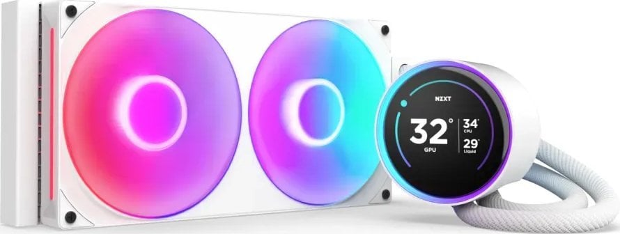 Ладилник за вода за процесор NZXT Kraken Elite 280 RGB, 280mm, IPS LCD, бел