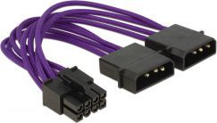 Kabllo e brendshme energjie DeLOCK 83703, EPS 8 pin në 2x 4 pin, 15 cm, vjollcë