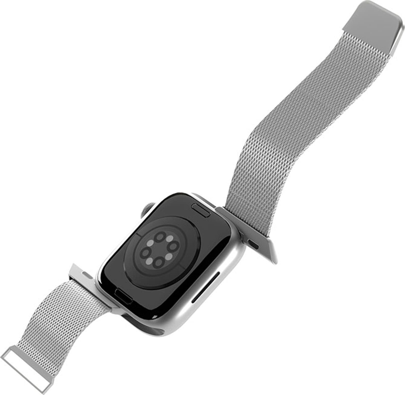 Rrip ore Puro Milanese për Apple Watch 42 44 45mm Ultra, çelik inox, argjend