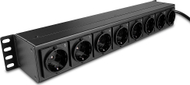 Panel energjie Lindy 73025, 8 dalje Schuko, 1.5U, i zi