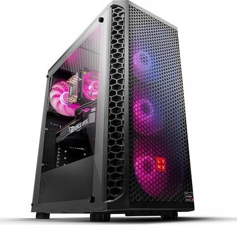 Kompjuter gaming LYNX Challenger Ryzen 7 5700X, 32GB RAM, 1TB SSD NVMe, RTX 4070 SUPER 12GB, i zi