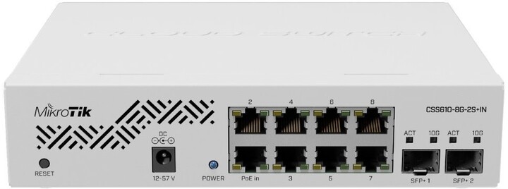 Паметен прекинувач Microtik Cloud CSS610-8G-2S + IN