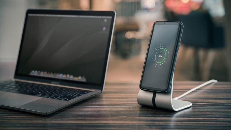 Karikues wireless XVIDA Desk Stand, 7.5W, për telefona Qi, gri