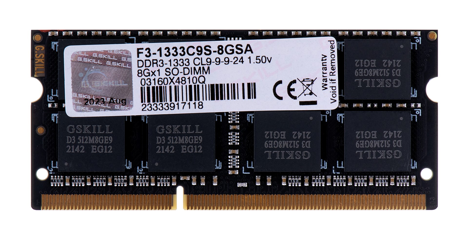 Memorie G.Skill Standard, 8GB, DDR3, 1333MHz, CL9, e zezë