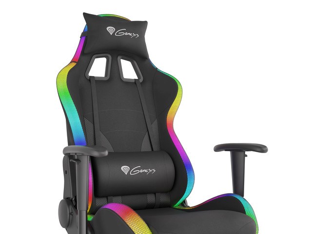 Karrige lojërash NATEC Genesis Trit 600 RGB, 150 kg, e zezë