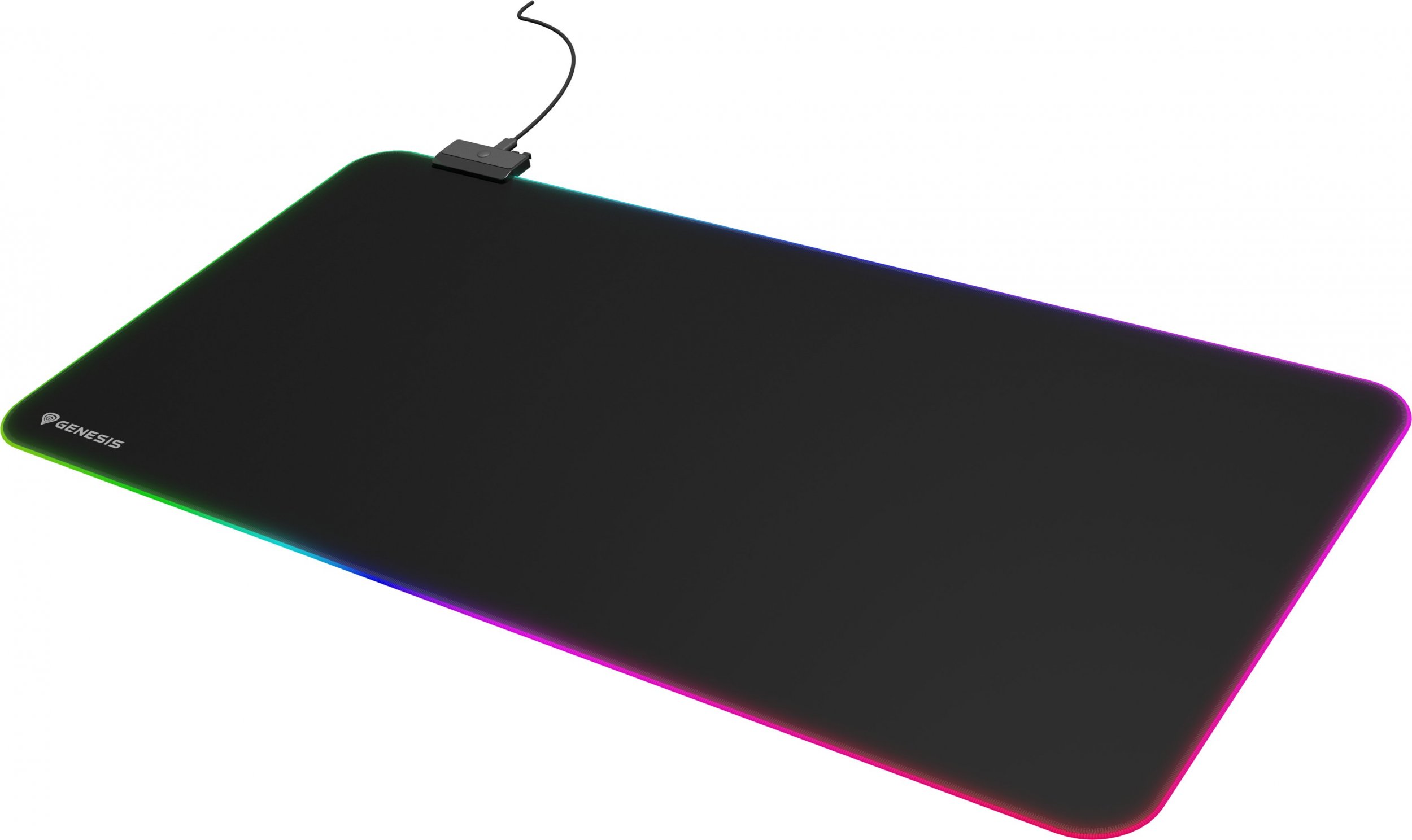 Mousepad gaming Genesis BORON 500 XXL RGB Logo, sipërfaqe speed, XXL, i zi