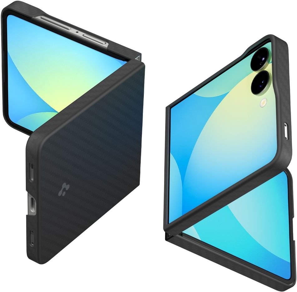 Kllëf telefoni Spigen Air Skin, Samsung Galaxy Z Flip7, polikarbonat, i zi