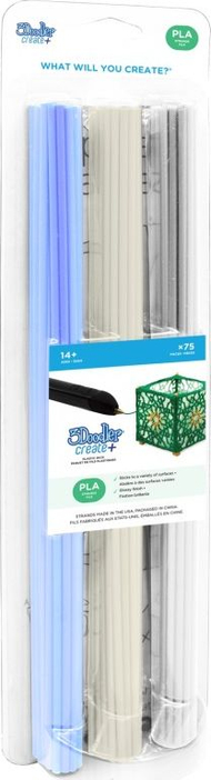 Filament 3D 3Doodler PLA Color Set PL CLEAR 75, 3mm, 75 shufra, transparente