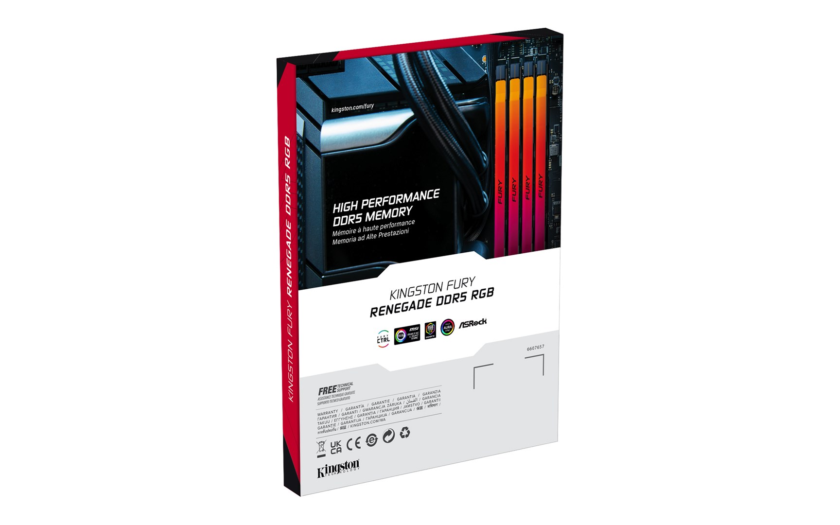 Memorie RAM Kingston FURY 16GB 6400MT/s DDR5 CL32 DIMM Renegade RGB