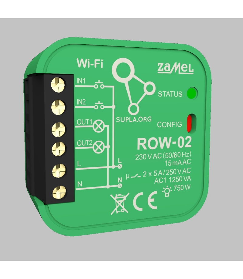 Marrës nën suva Zamel SUPLA ROW-02, Wi-Fi, 2 kanale, i bardhë