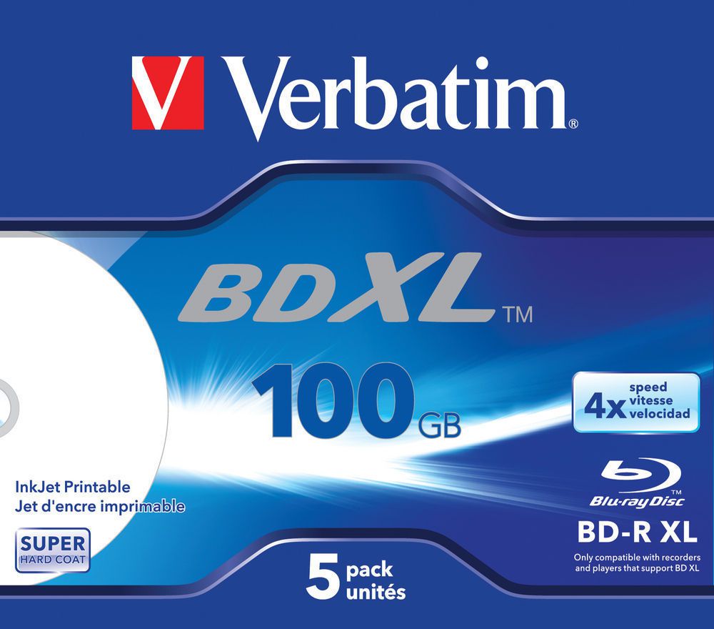 Disqe Verbatim BD-R, 100GB, 4x5 copë