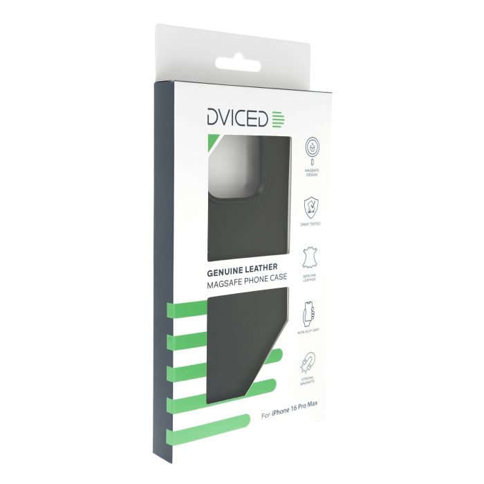 Dviced Leather Case With MagSafe For iPhone 16 Pro Max, Black