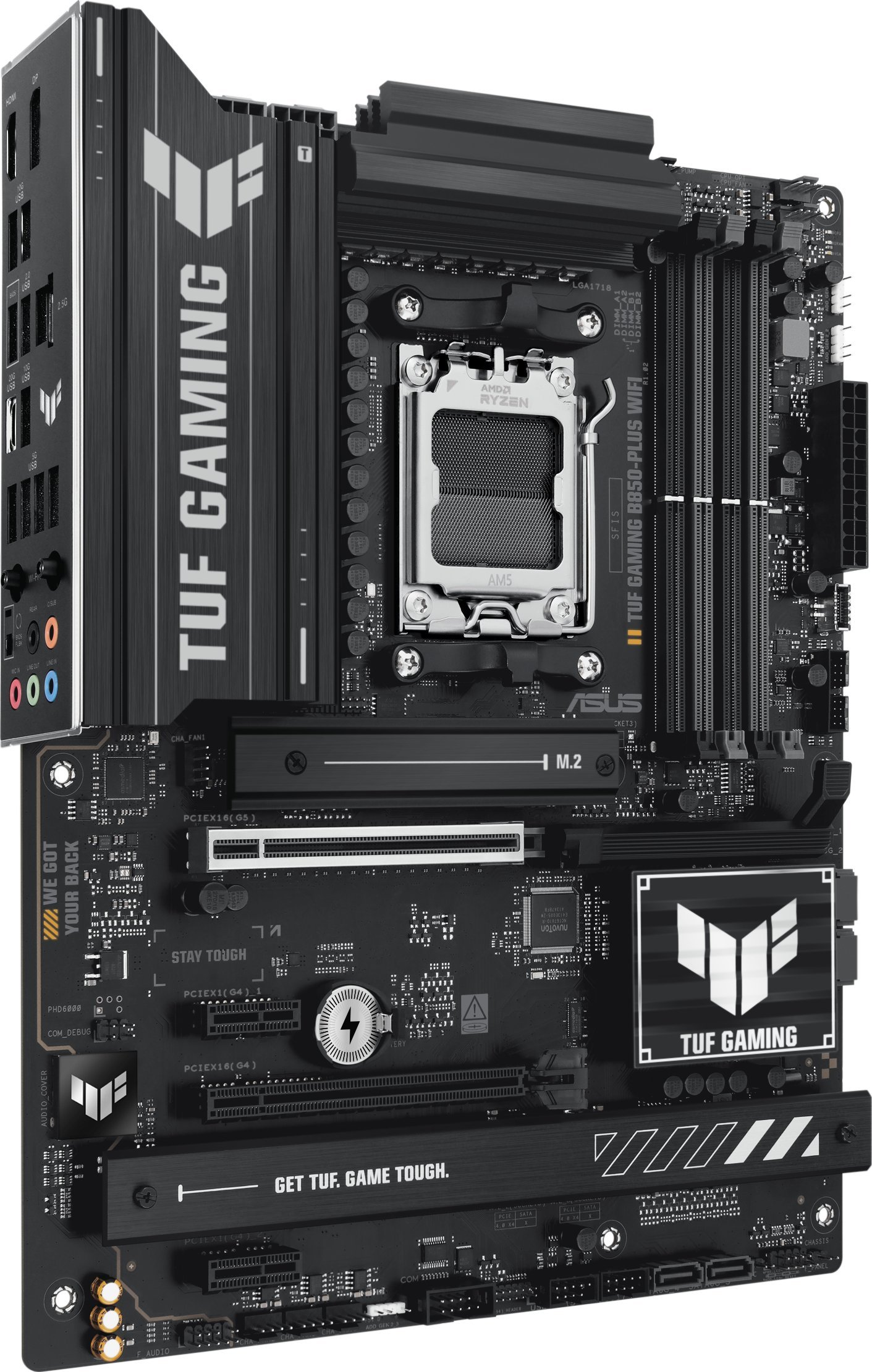 Pllakë amë ASUS TUF Gaming B850 Plus WIFI, socket AM5, ATX, me WiFi