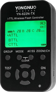 Radio kontrollues për blic Yongnuo YN-622N-TX, 2.4GHz, E-TTL, i zi