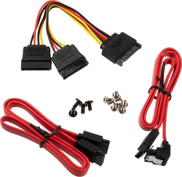 Адаптер за монтирање Akasa AK-HDA-11, 3.5" во 2x 2.5", со SATA кабел, црн