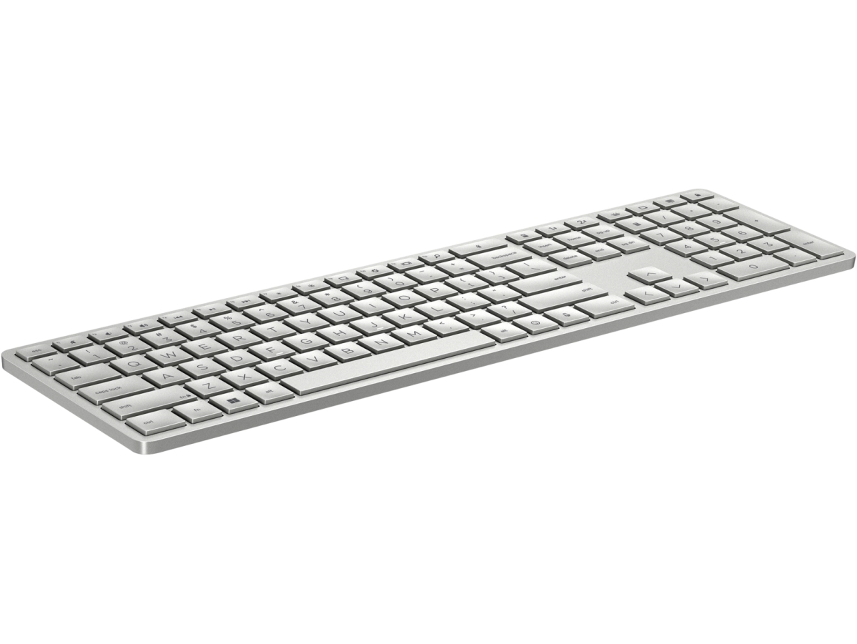 Tastierë wireless HP 970, butona të programueshëm, e bardhë