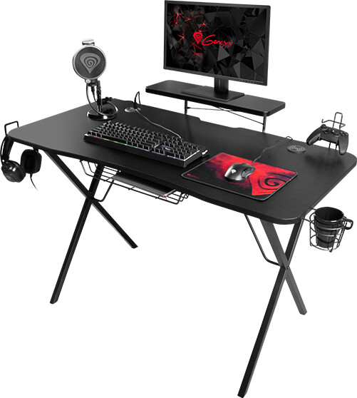 Tavolinë kompjuteri Genesis Holm 300, RGB LED, e zezë